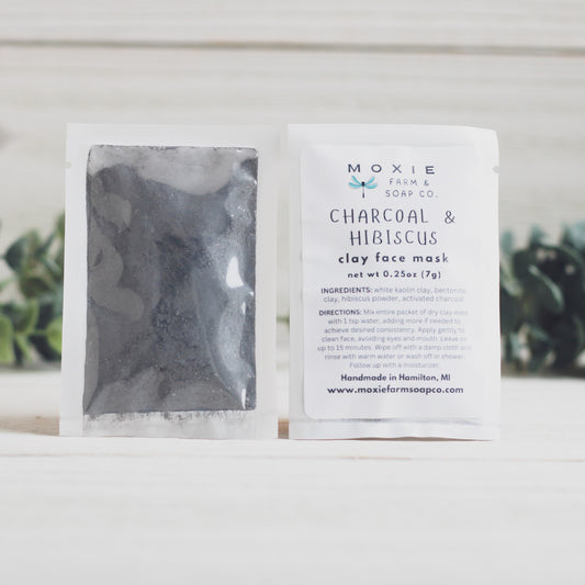 Charcoal & Hibiscus Clay Face Mask